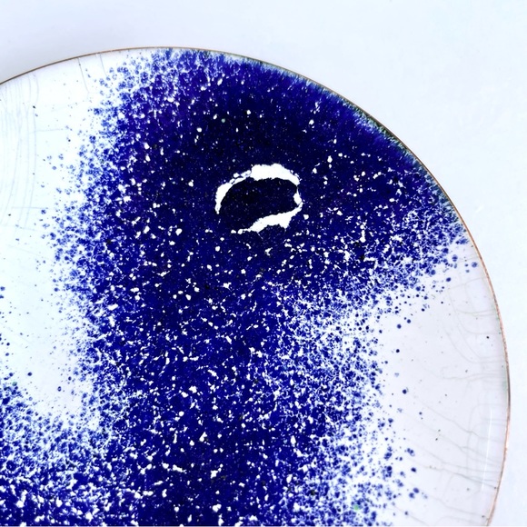 Vintage Enamelled Copper Trinket Dish - Picture 7 of 14